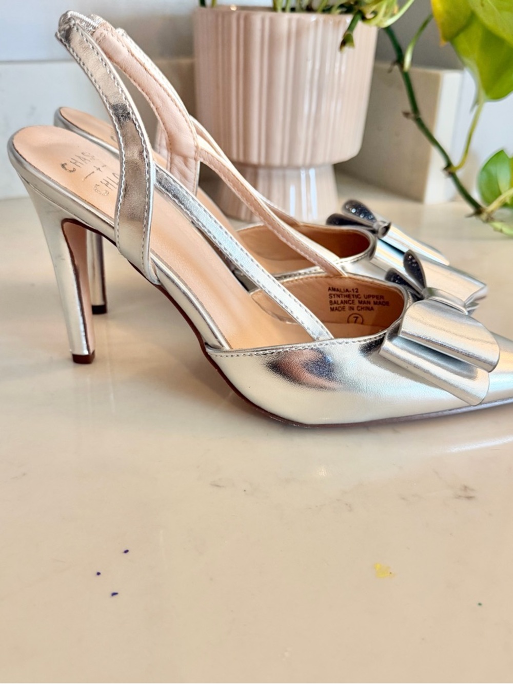 Chase & Chloe Amalia Slingback Bow Heel - Picture 3 of 7